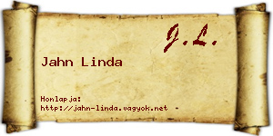 Jahn Linda névjegykártya